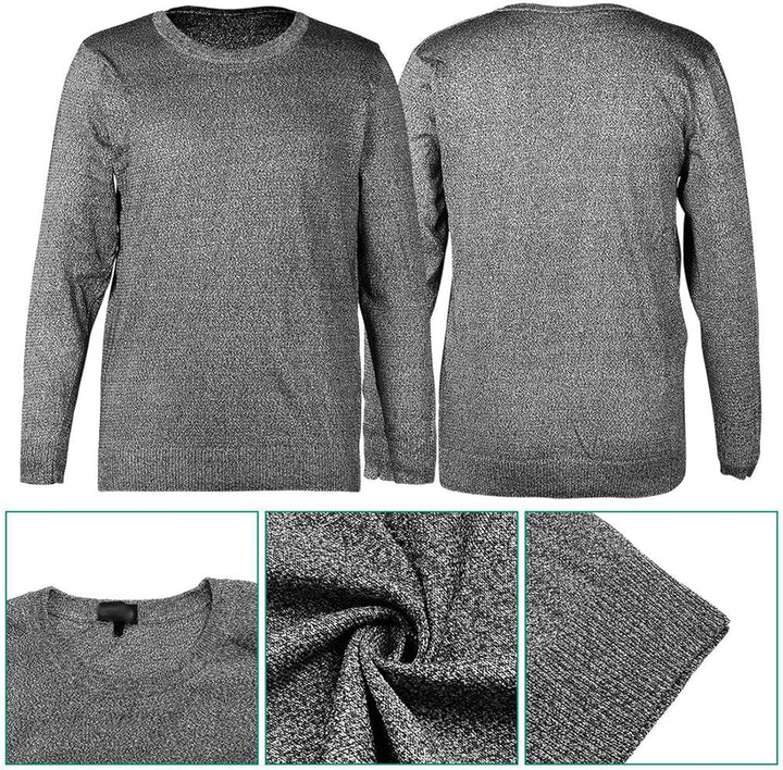 Natudeco Schnittfestes Hemd, Anti-Schlitz-Kleidung, Schutzpullover Der Stufe 5, Rundhals-Langarm-Arb