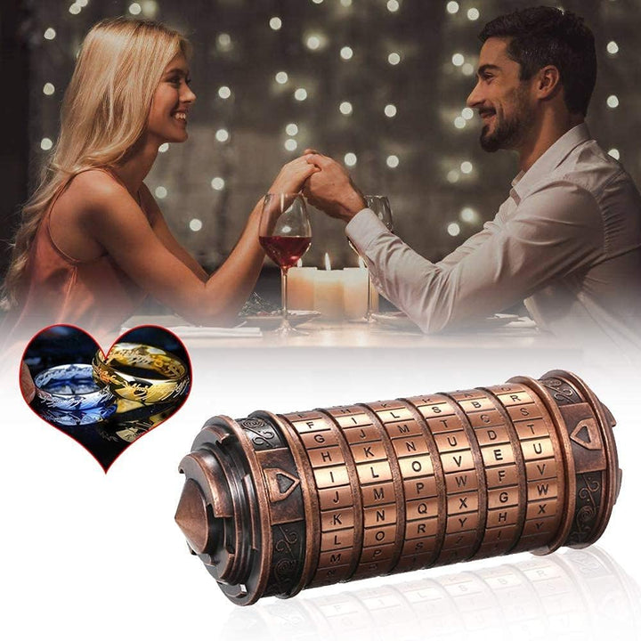 Da Vinci Code Cryptex geschenk valentinstag für sie ihn geschenke für männer frauen Schloss Brief Pa