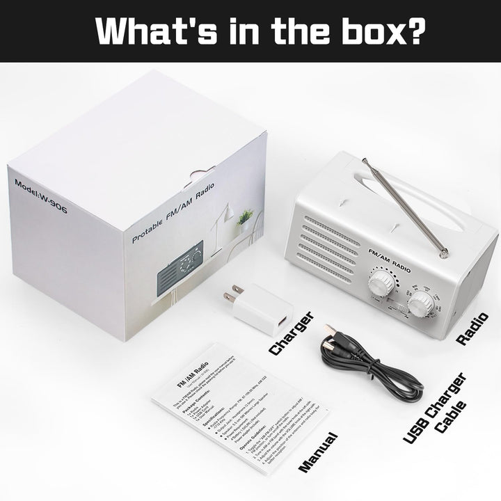 Tragbares Radio Batteriebetrieben FM/AM/UKW, Transistorradio unterstützt USB-Stromversorgung/Batteri