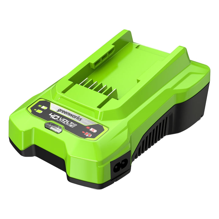 Greenworks 40V 2A Akku Ladegerät - 40V Ladegerät für Garten- und Elektrowerkzeuge, lädt 2Ah Akku in