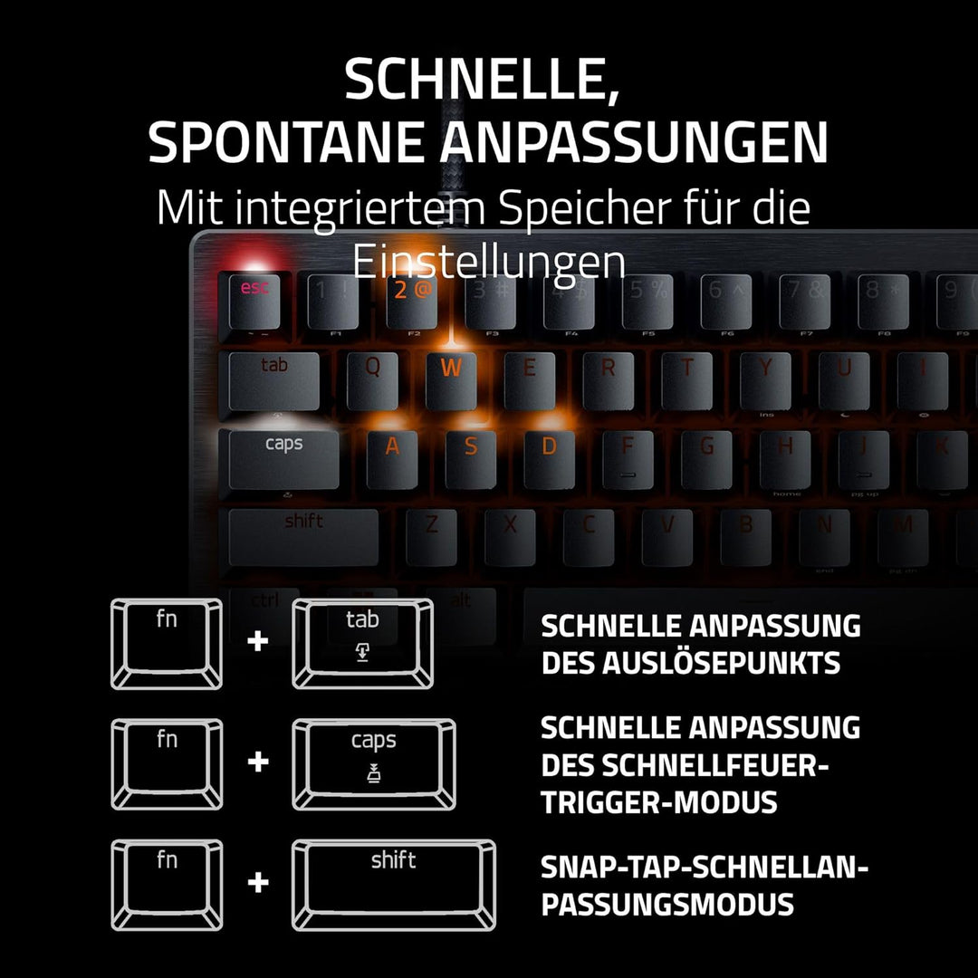 Razer Huntsman V3 Pro Mini - Analoge optische E-Sport-Tastatur im 60% Format Snap Tap & Rapid Trigge