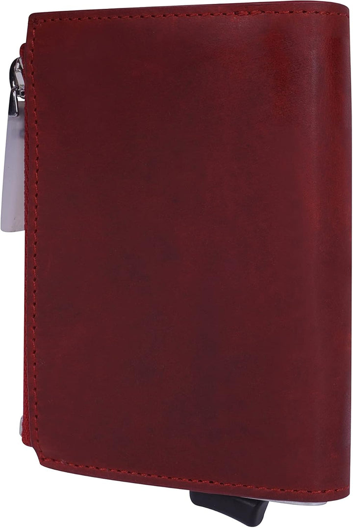 Maitre - c-Two Kreditkartenhalter für Herren, Echtleder Kartenhalter, Echtleder, Rot