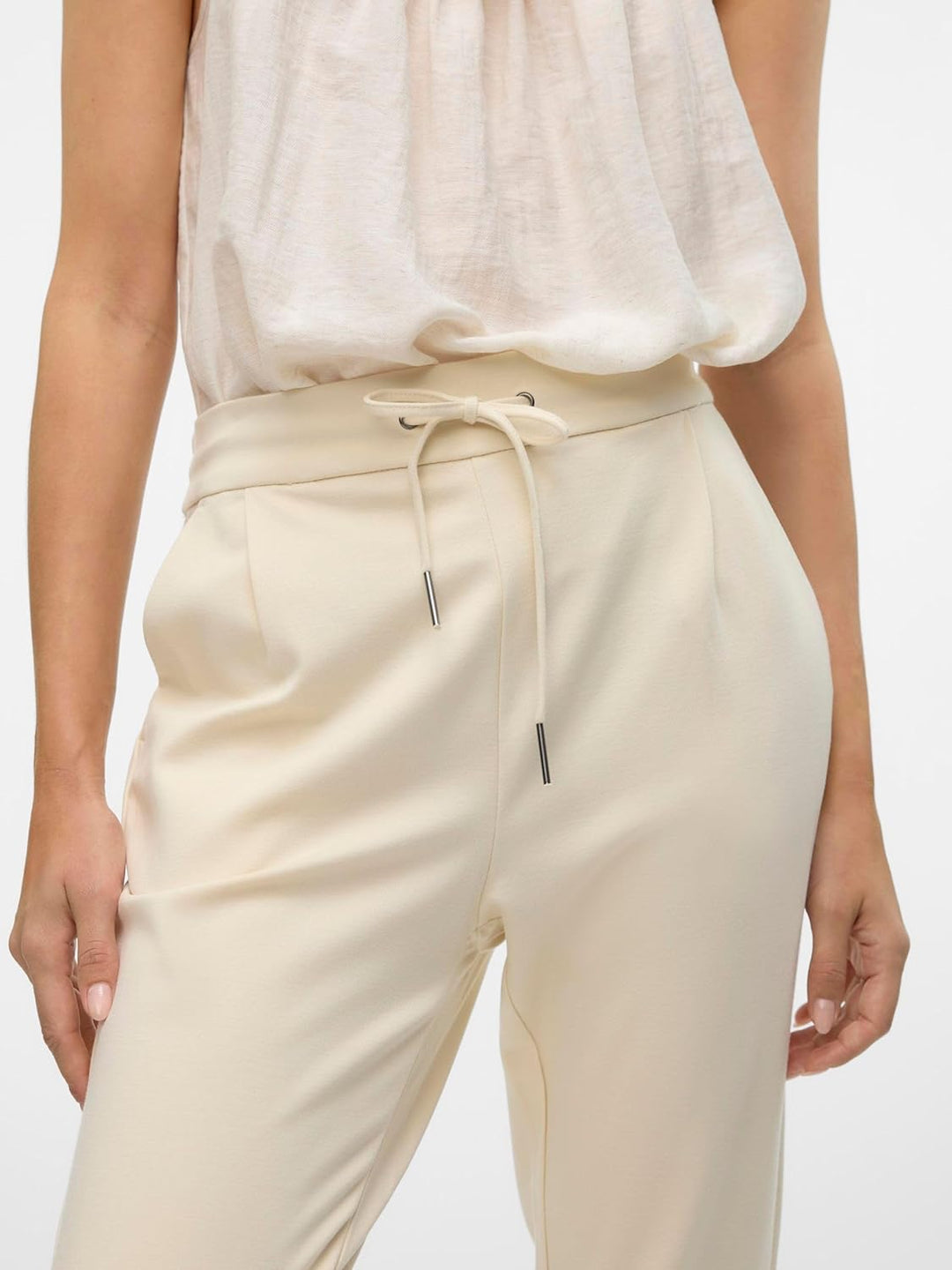 VERO MODA Female Hose VMEVA Mittlere Taille Hose M Birch, M Birch