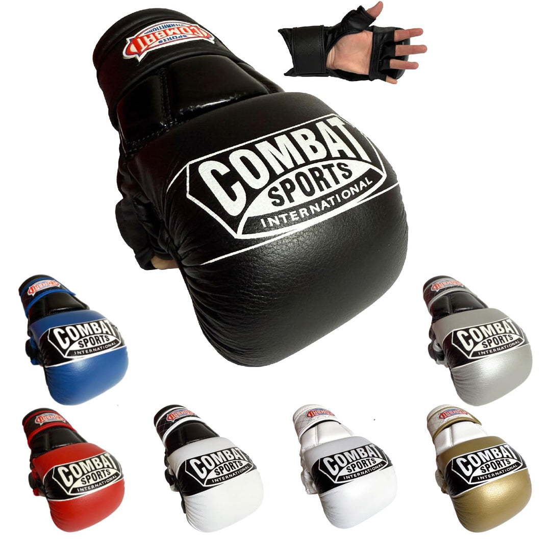 Combat Sports Max Strike MMA-Trainingshandschuhe, offene Handfläche, Fingerlose Handschuhe für MMA,