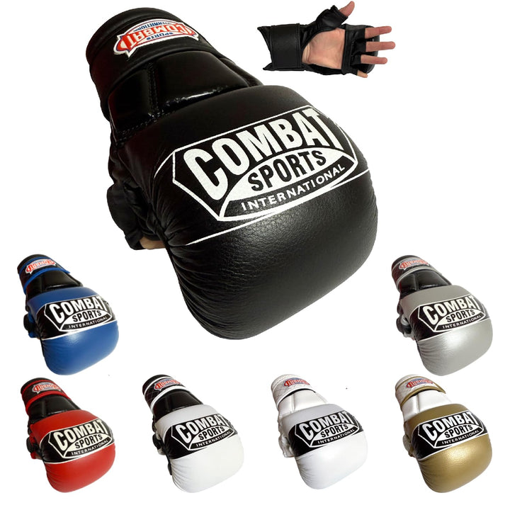 Combat Sports Max Strike MMA-Trainingshandschuhe, offene Handfläche, Fingerlose Handschuhe für MMA,