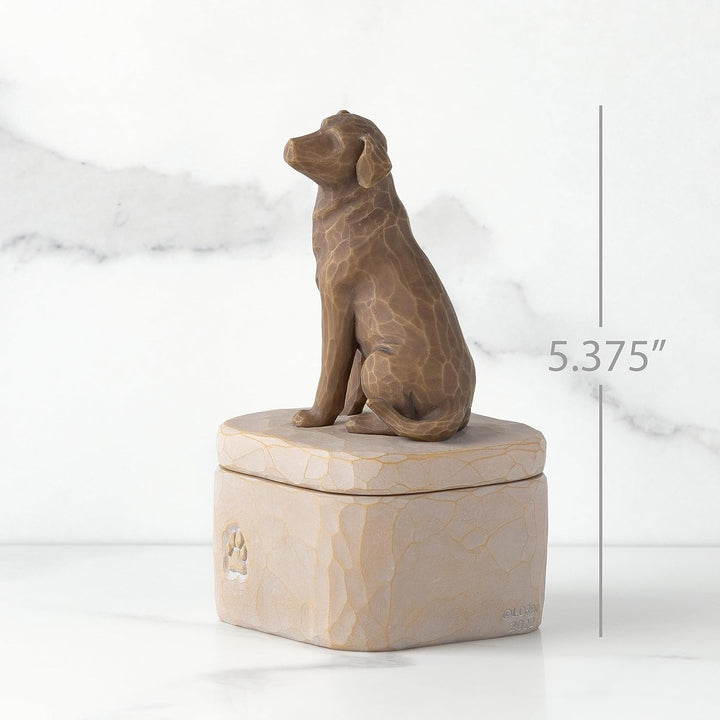 Willow Tree Aufbewahrungsbox mit Aufschrift "Love my Dog", handbemalt, Dunkelgrau Liebe meinen Hund