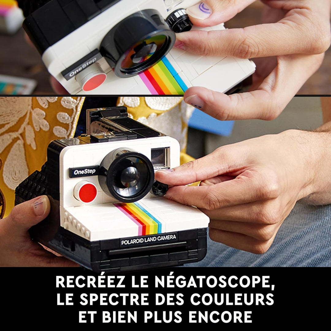 LEGO Ideas Polaroid OneStep SX-70 Sofortbildkamera & 10329 Icons Mini Pflanzen Bundle mit Icons Mini