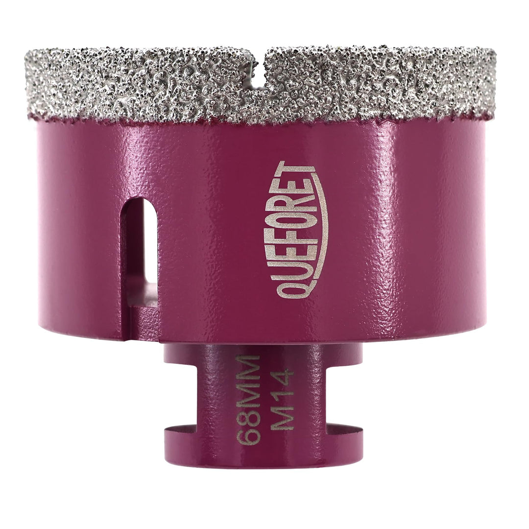 Diamant Fliesenbohrer 68mm x M14 - Bohrkrone für Fliesen Keramik Porzellan Marmor Granit, für Winkel