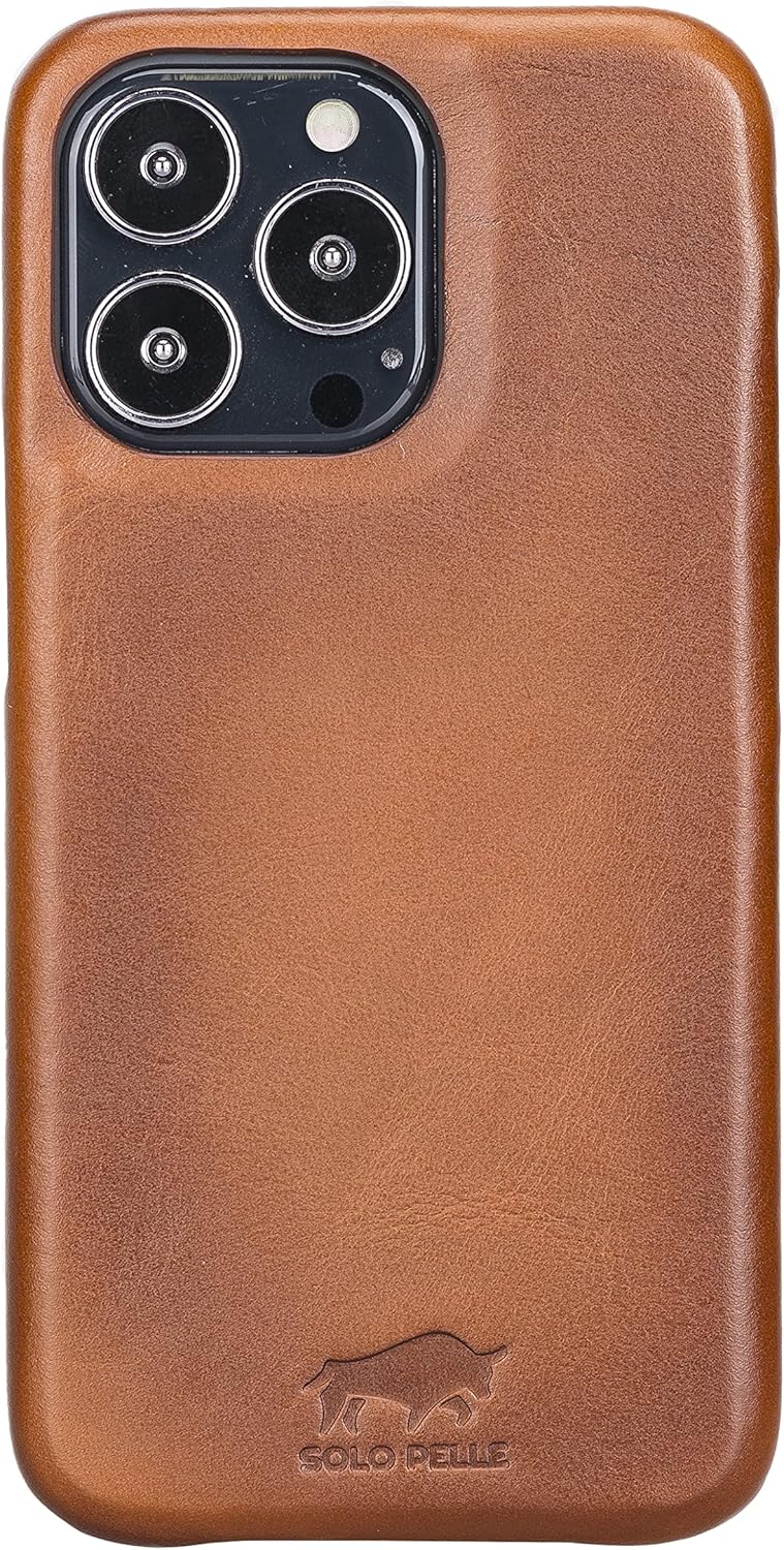 Solo Pelle Lederhülle für das iPhone 13 Pro in 6.1 Zoll Princeton Case Leder Hülle Ledertasche Backc