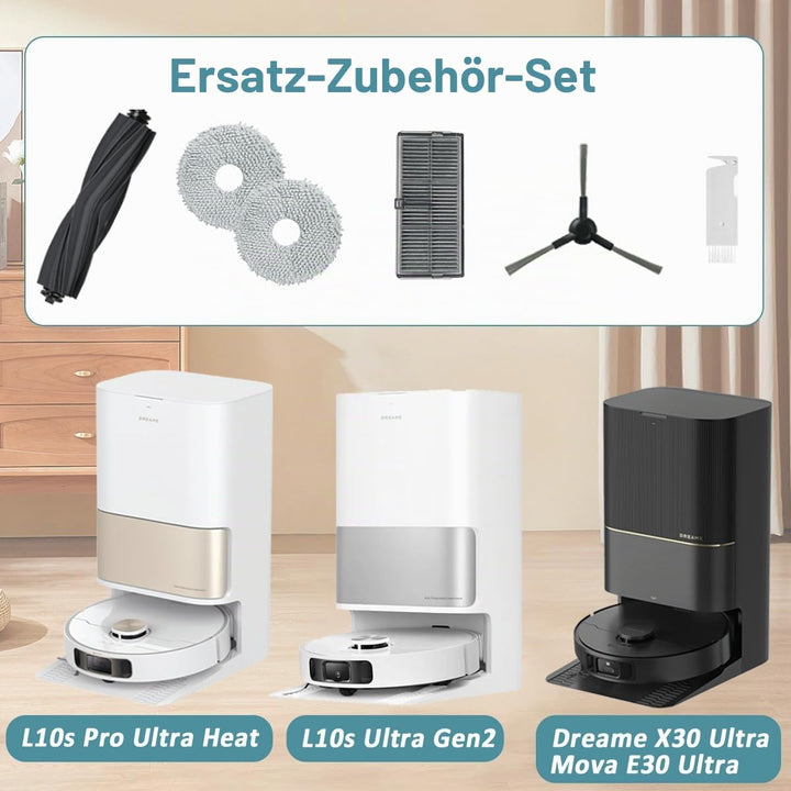 SpeHiate Ersatzteile Zubehör für Dreame L10s Pro Ultra Heat/ L10s Ultra Gen 2 Saugroboter, Kit für D