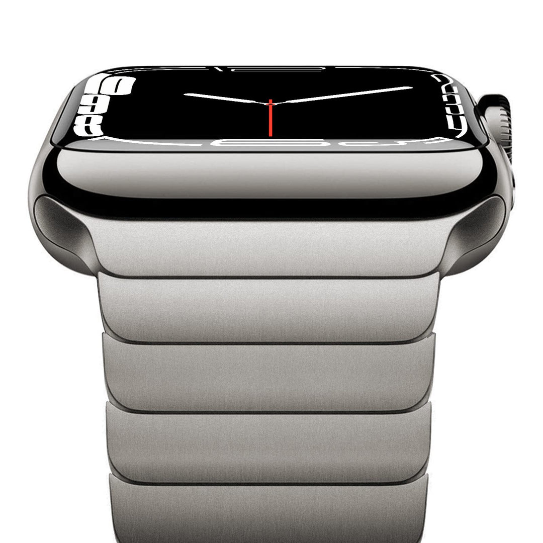 NewWays 38mm 40mm 41mm Kompatibel mit Apple Watch Armband,Edelstahl Gliederarmband Ersatzarmbänder G