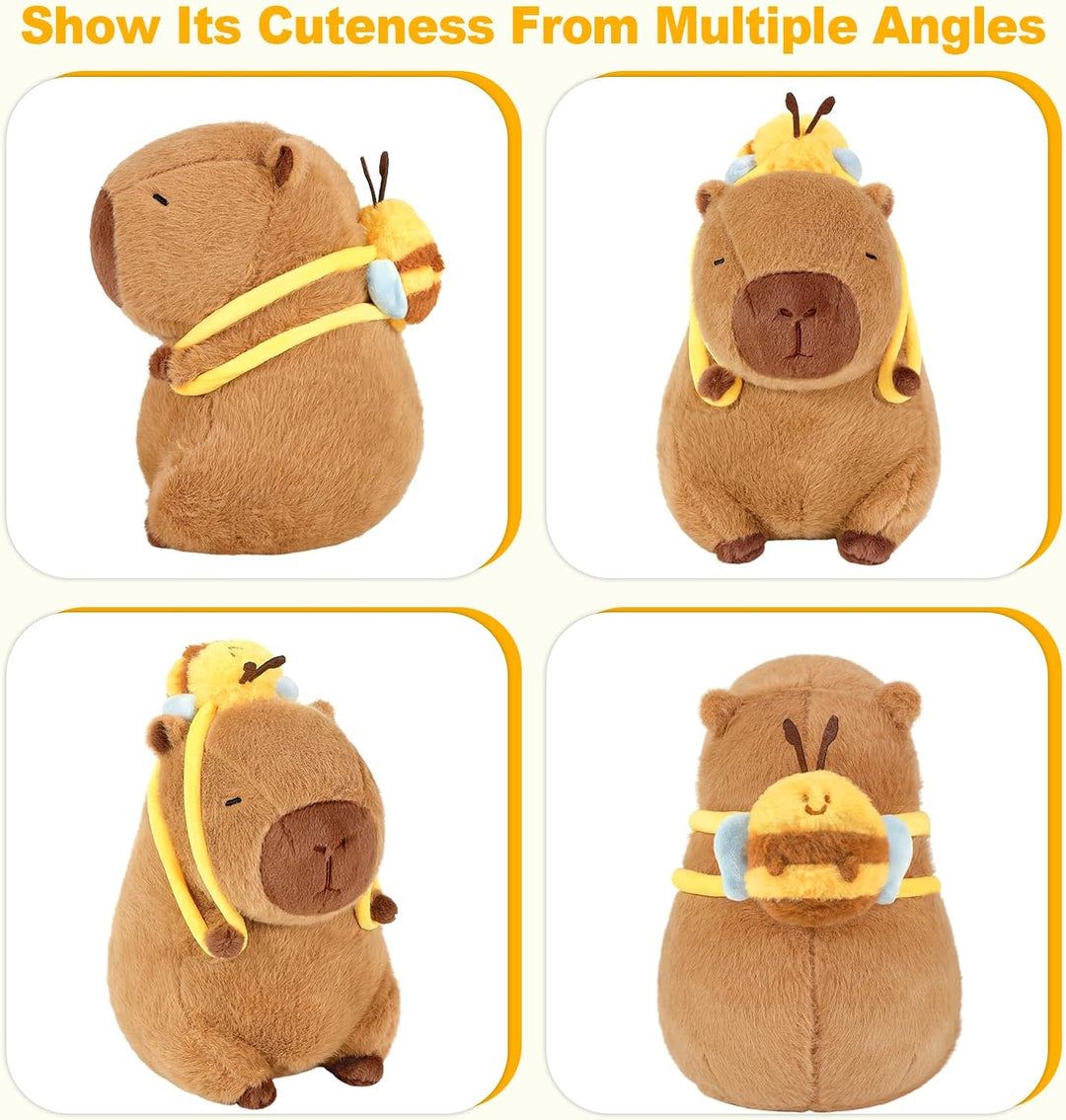 shownicer Plüschtier Capybara Kuscheltier Stofftier Kawaii Capybara Plüsch Kissen Spielzeug Wurfkiss