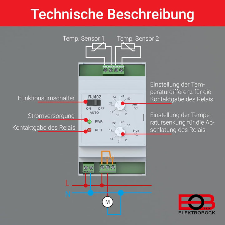 Elektrobock Temperatur Differenzschalter, RJ402