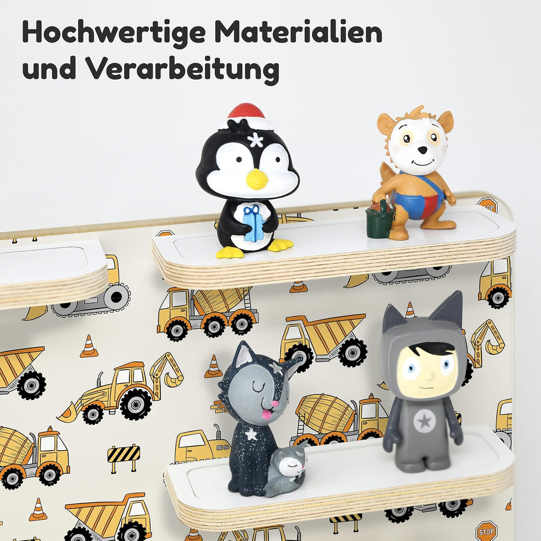 stadtecken Holzregal für Musikbox – Passend für Toniebox & ca. 30 Tonies | Perfekte Aufbewahrung für