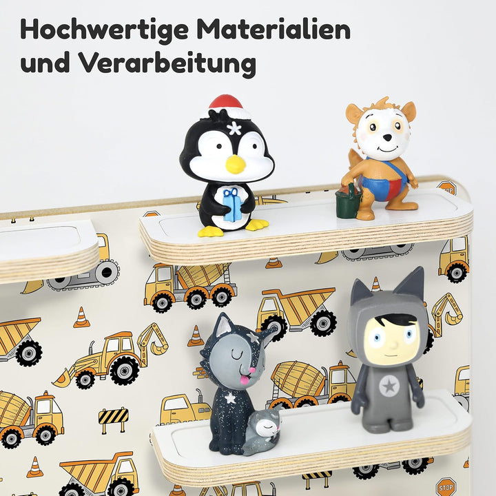 stadtecken Holzregal für Musikbox – Passend für Toniebox & ca. 30 Tonies | Perfekte Aufbewahrung für