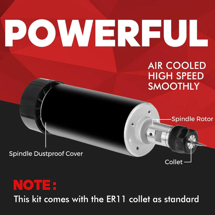 Twotrees TTC450 TT450Pro 500W Spindel-Kit CNC 500W Spindelmotor-Kit Luftgekühlter BLDC-Motor 11000RP