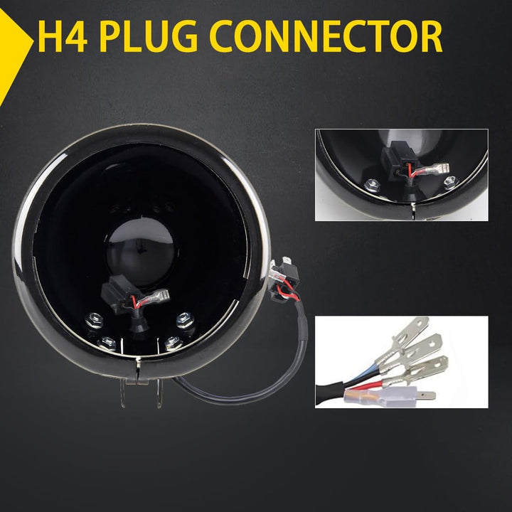 SKUNTUGUANG 5 3/4 "5,75 Zoll Led Scheinwerfergehäuse Eimer für Motorrad（schwarz）