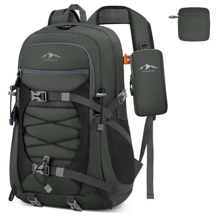 RAINSMORE Wanderrucksack Herren Damen 40L Rucksack Wasserdicht Gross Reiserucksack Leicht Faltbarer