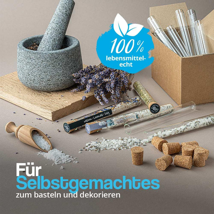 Tuuters 100x Glas Reagenzgläser mit Korken, dunkelbraun (160 x Ø16 mm), 160 x Ø16 mm
