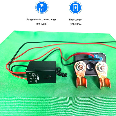dstfuy batterietrennschalter 12v auto fernbedienung, DC12V 200A Kill Schalter für Auto mit elektroma