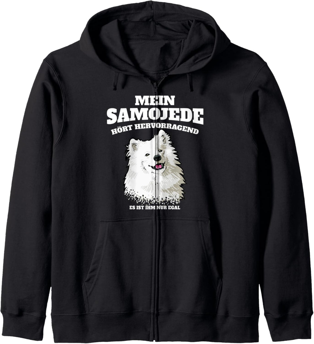 Mein Samojede Hört Hervorragend Es Ist Ihm Nur Egal Gassi Kapuzenjacke