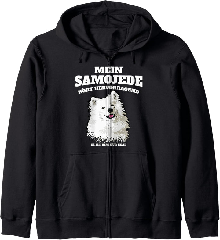 Mein Samojede Hört Hervorragend Es Ist Ihm Nur Egal Gassi Kapuzenjacke