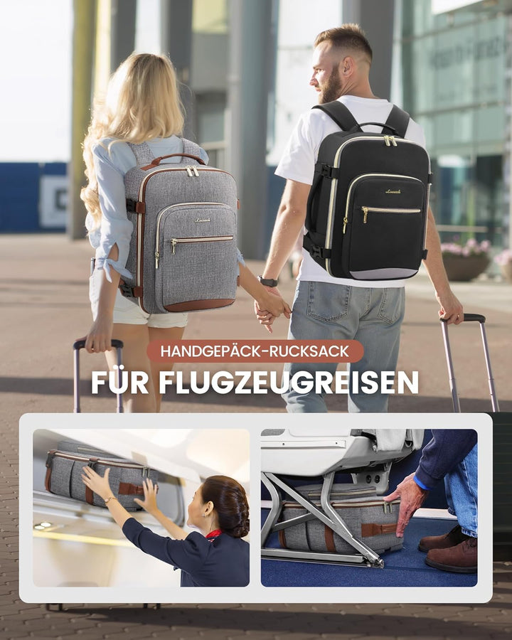 LOVEVOOK EasyJet Handgepäck 45x36x20, Handgepäck Rucksack Tasche Reiserucksack Flugzeug, Carry On Ha
