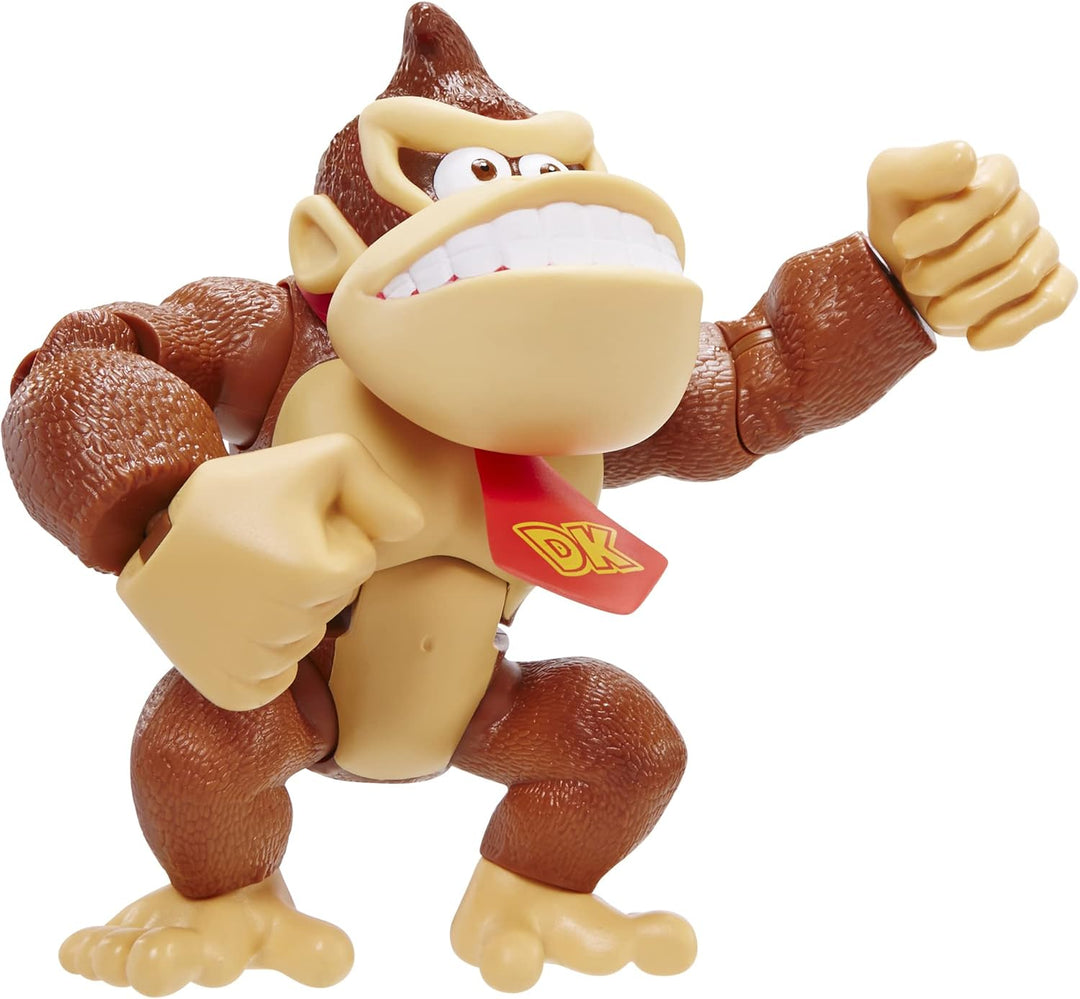 Nintendo SUPER MARIO 6" / 15 cm grosse Donkey Kong Actionfigur mit beweglichen Funktionen, ideal zum