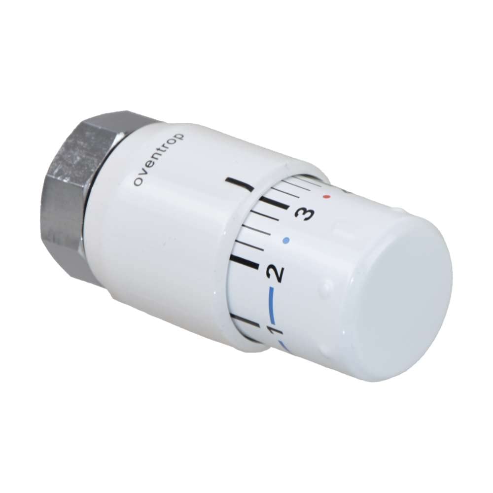 OVENTROP Thermostatkopf Uni SH 7-28 °C, 0 x 1-5 – flüssige Glühbirne, Modell weiss – 1012066