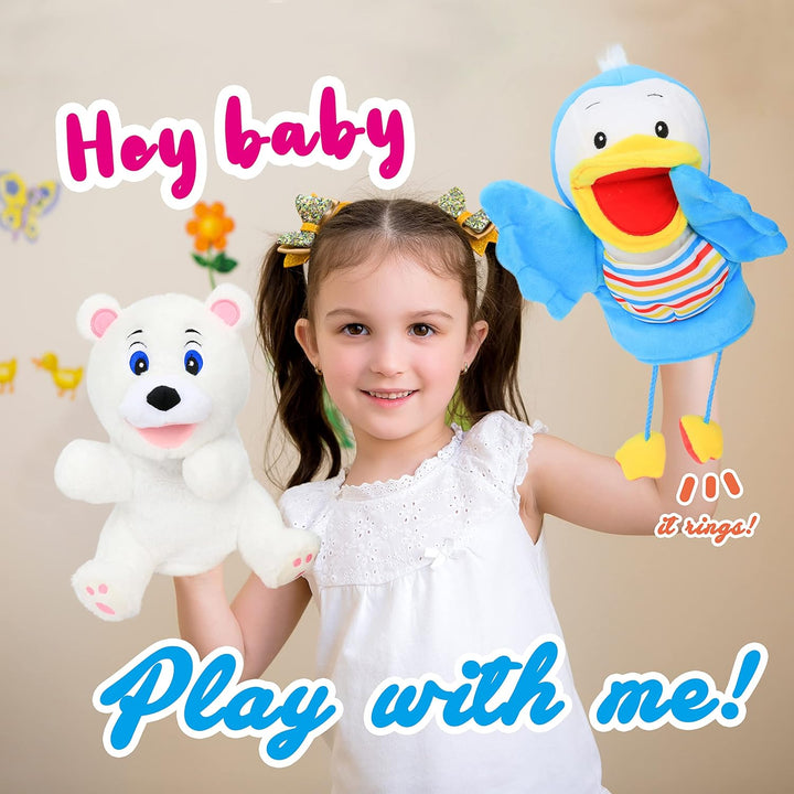 Hopearl Plüsch Vogel Handpuppe Mit Beweglichem Schnabel - Fantasievolles Lernspielzeug Für Rollenspi