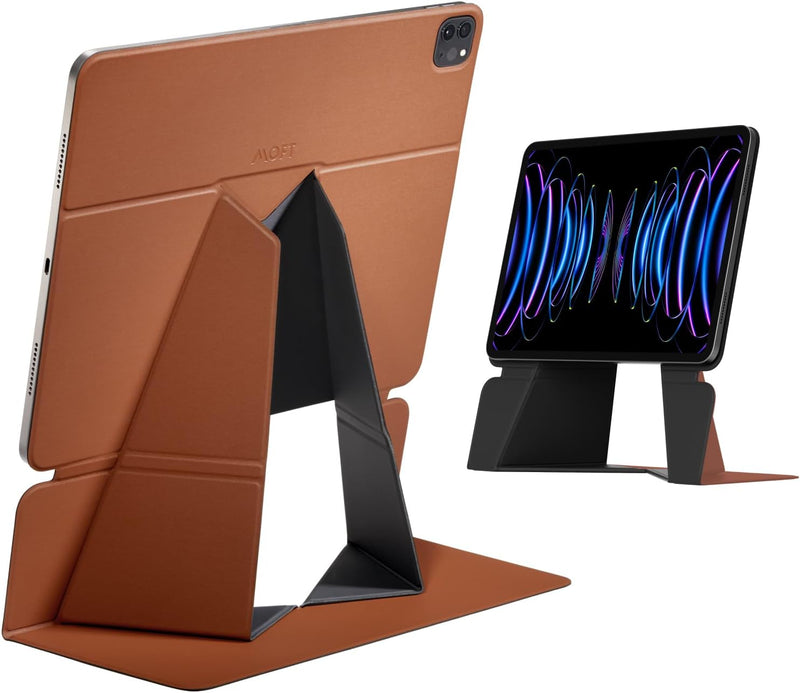 MOFT Tablet Ständer für den Schreibtisch, Leder Folio Verstellbarer iPad Ständer Magnetische Hülle m