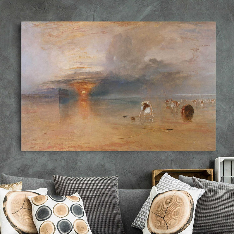 Leinwandbild div. Künstler W. Turner Strand bei Calais Fischerfrauen 60 x 90cm 60cm x 90cm William T