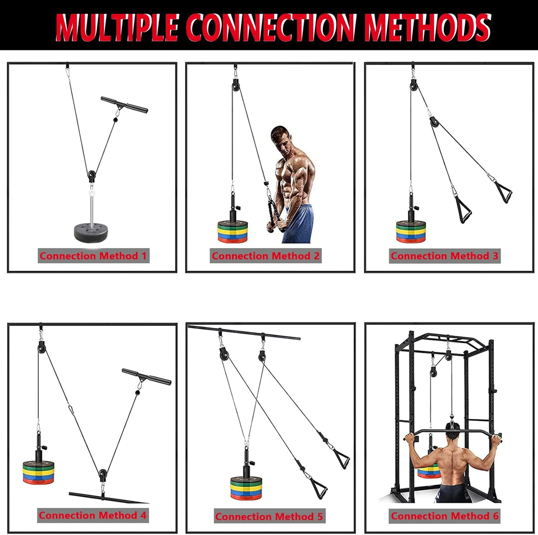 Taeku Seilzug-Fitness, Verbesserte Gewicht Seilzugsystem für LAT Pull Down Bizeps Curl Trizeps Armtr
