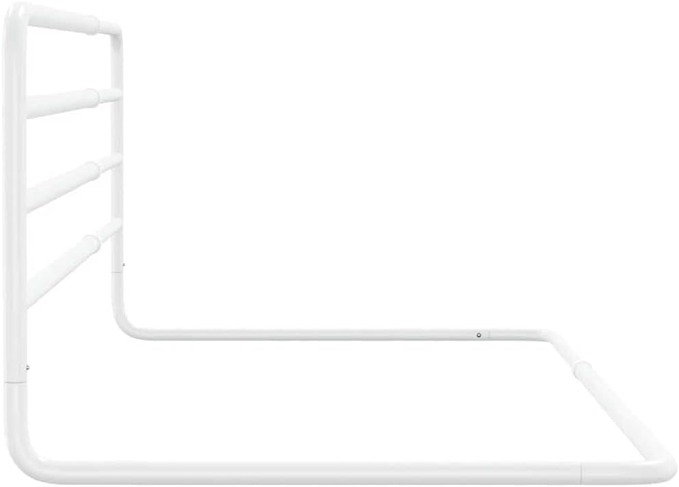 Kleinkind-Bettschutzgitter Weiss 76-137 cm verstellbar Eisen Sicherheit Netz atmungsaktiv geeignet f