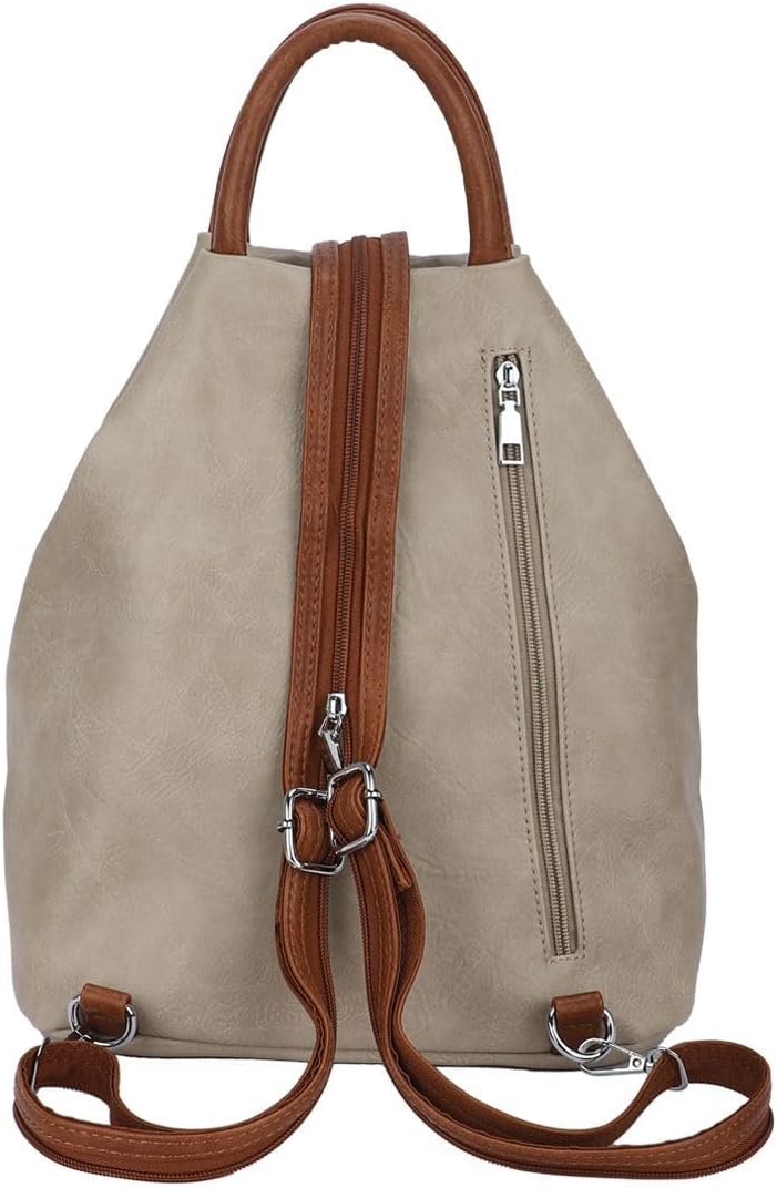 Damen Rucksack Tasche Schultertasche Leder Optik Daypack Backpack Handtasche Tagesrucksack Cityrucks