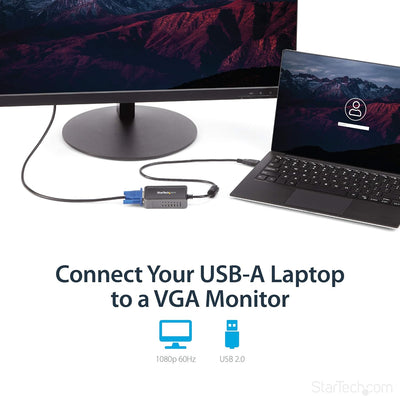 StarTech.com USB auf VGA Video Adapter - Externe Multi Monitor Grafikkarte - 1440x900 - Stecker/Buch