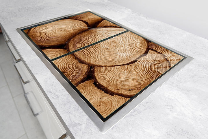 TMK ArtDeko Herdabdeckplatten 2 Teilig 2 x 45 x 52 cm Ceranfeldabdeckung Küche Induktion Her dschutz