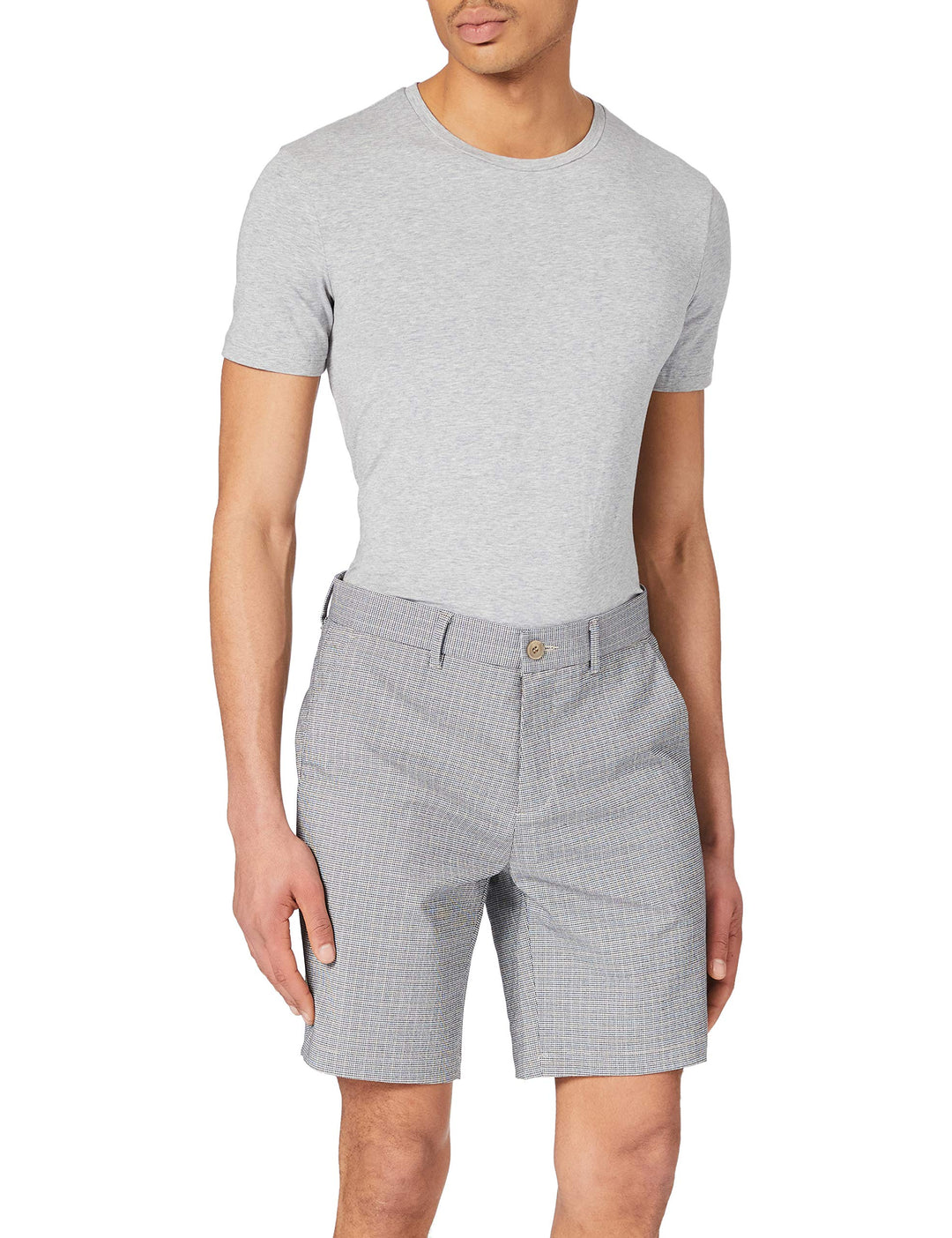 Casual Friday Herren Parlby small Checked Shorts, 171312_Silver Mink, M