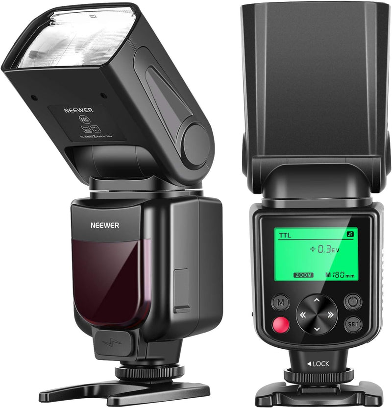 NEEWER 750II TTL Blitz Speedlite mit LCD Bildschirm, Kompatibel mit Nikon D4 D5 D60 D90 D100 D200 D3