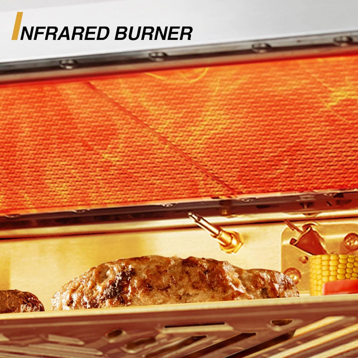 BIG HORN OUTDOORS 815.6 °C Infrarot Grill Tischplatte Broiler, tragbarer Propan-Steakkocher, Edelsta