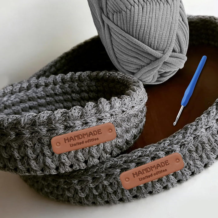 Hoypeyfiy Häkelset für Anfänger, enthält runde Korbmuster und Anleitungen, komplettes Set mit Häkeln