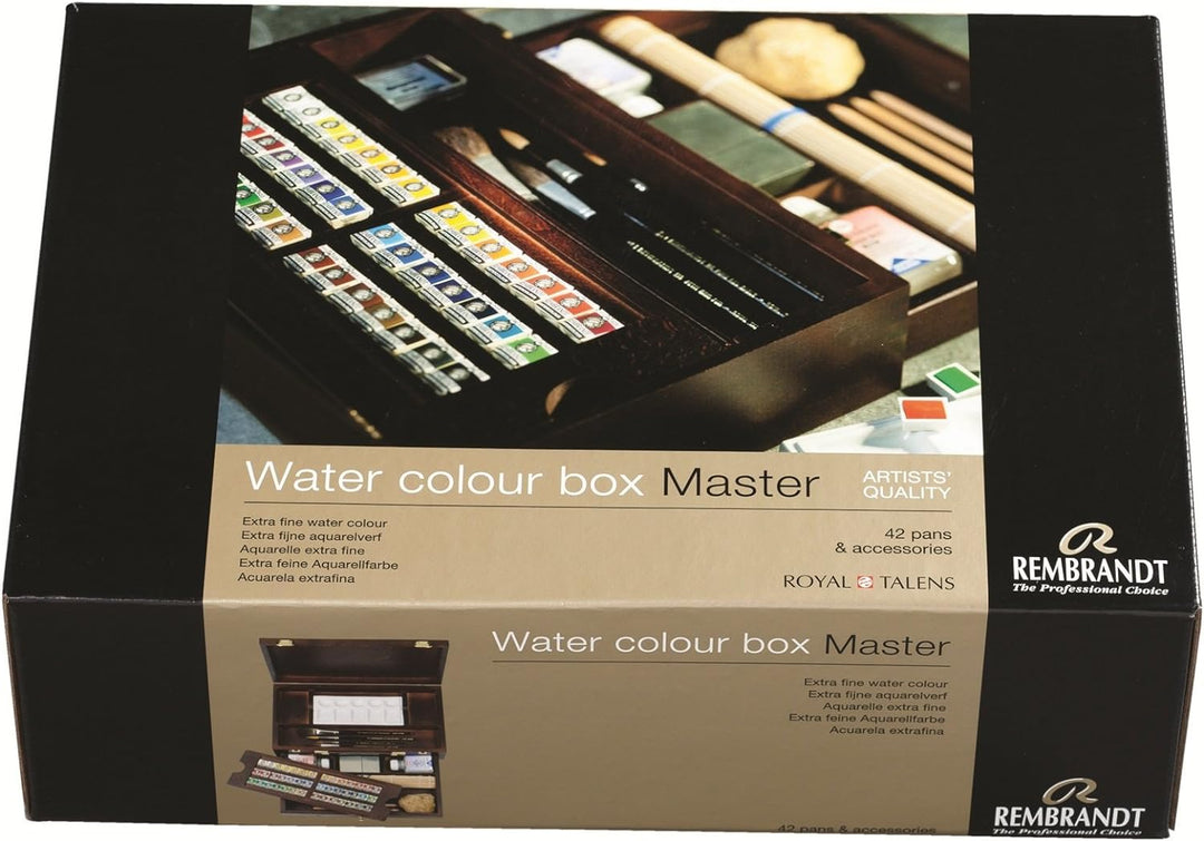 Talens REMBRANDT Aquarellfarbe Malkasten Master mit 42 Näpfchen