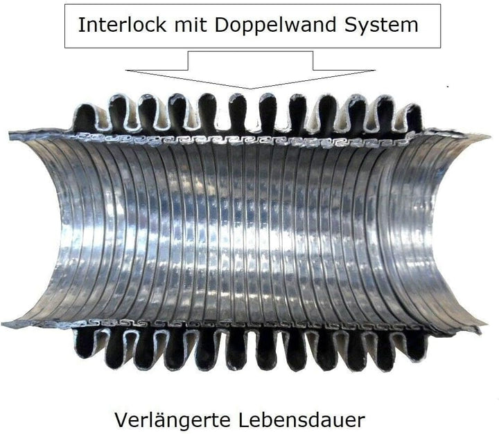 Flexrohr Reparaturrohr Katalysator mit Flansch kompatibel mit BMW E39 525d 530d M57