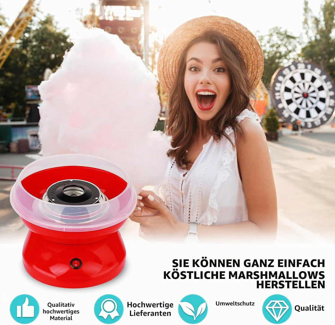 Zuckerwattemaschine, Retro Cotton Candy Machine 450W für Zuhause, Zuckerwatte Maschine mit Zubehör u