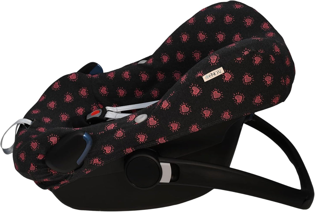 JYOKO Kids Bezug für Autositz kompatibel mit Pebble Maxi Cosi Pebble Pro I-Size, aus Baumwolle (Fluo