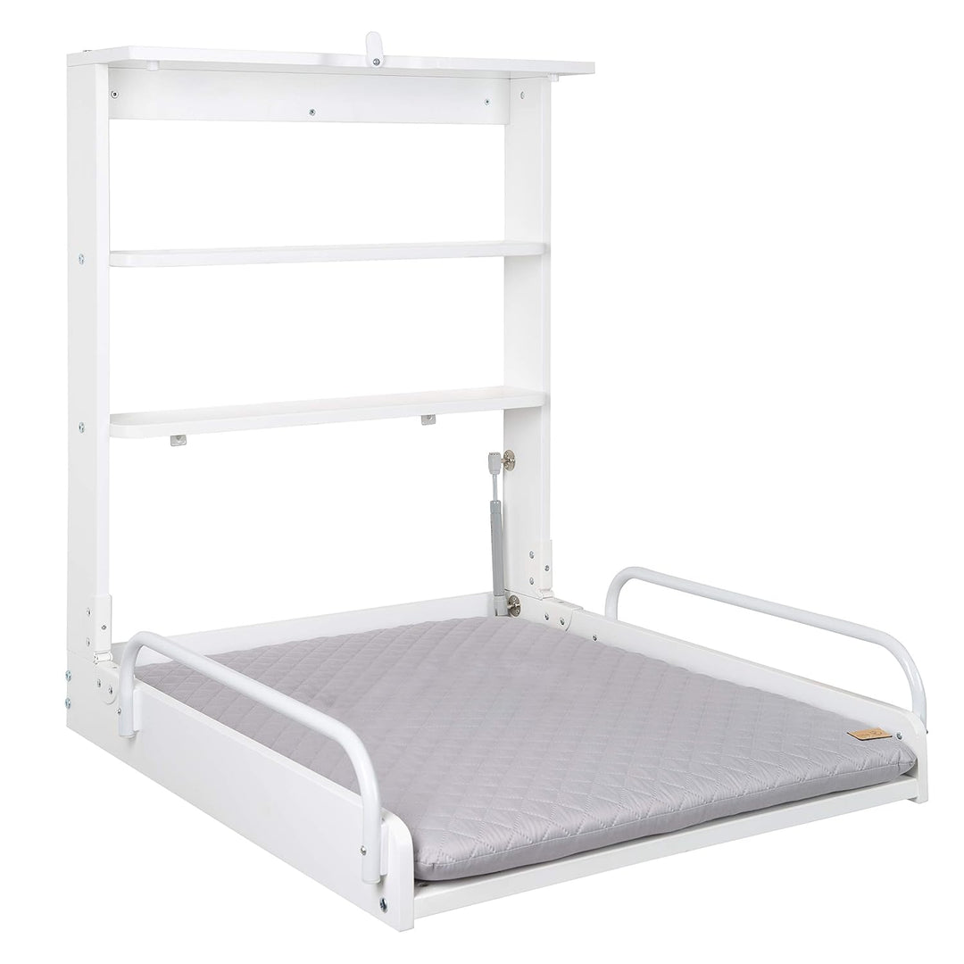 roba Wandwickeltisch + Wickelauflage roba Style grau - Wickeltisch klappbar & platzsparend zur einfa