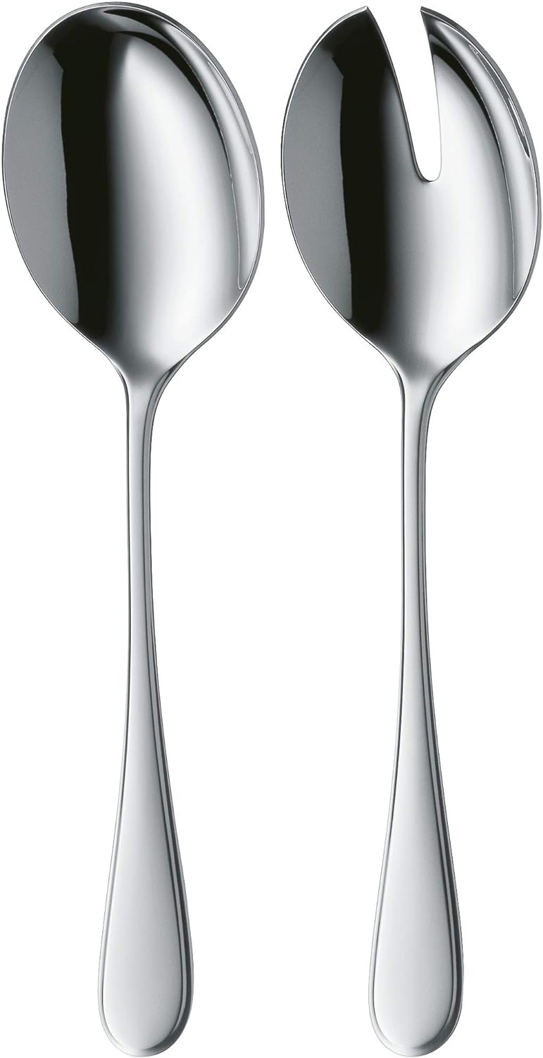 WMF Kent Plus Salatbesteck Edelstahl 23,7 cm, Salatgabel, Servierlöffel, Cromargan protect Edelstahl