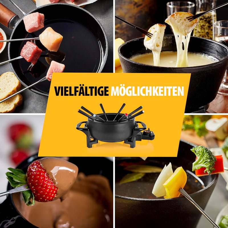 Tristar Elektrische Fondue-Set für bis zu 8 Personen, 1,5 Liter Fassungsvermögen, inklusive Edelstah