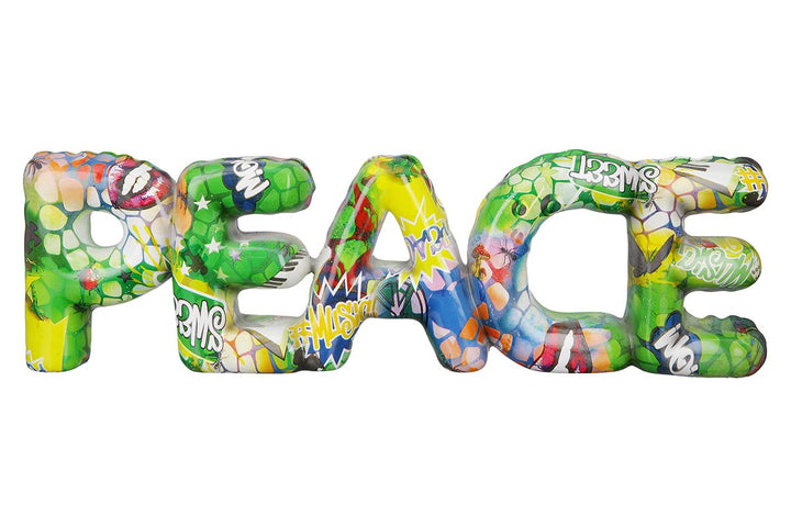 Casablanca Deko Schriftzug Buchstaben Skulptur Peace im Street Art Desig - aus Kunstharz - Accessoir