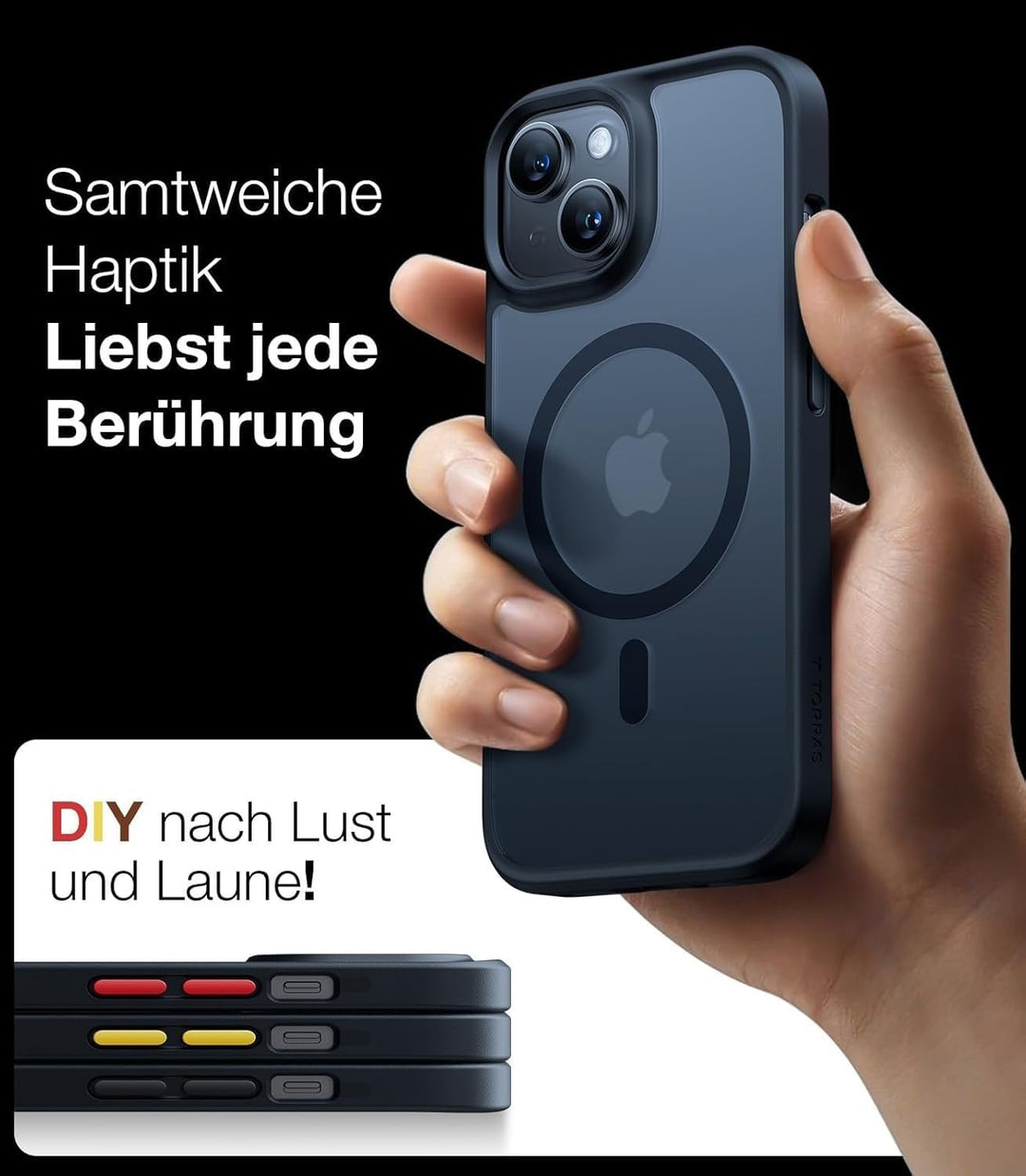 TORRAS Speziell für iPhone 13 Hülle für MagSafe Nr.1 Magnetkraft Zertifizierte Militärschutz Stossfe